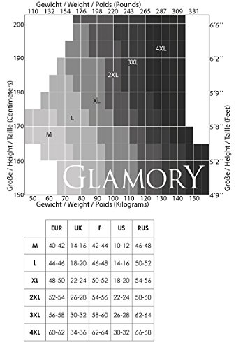 GLAMORY Damen Halterlose Strümpfe Comfort 20 DEN, Champagner (Weiß), Large (Herstellergröße: L-(44-46)) - 